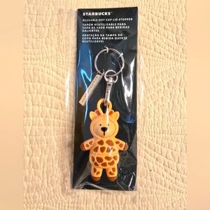NWT Starbucks 2025 LATAM Limited Edition Safari Collection Cup Stopper Key Chain